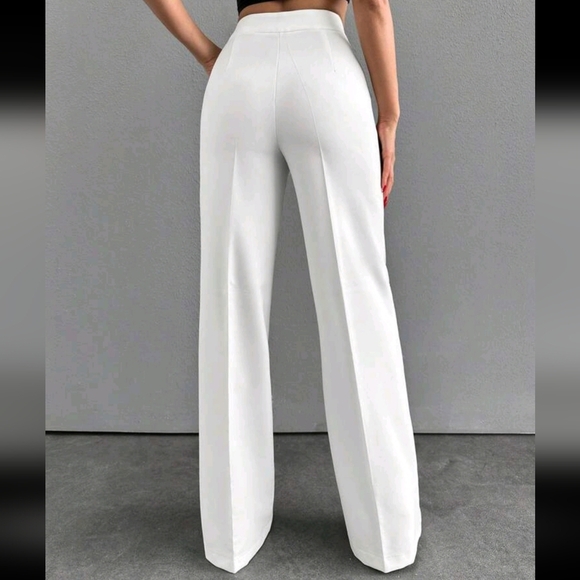 Women's Casual & Commute Minimalist Solid Color Button Suit Pants - Picture 3 of 4